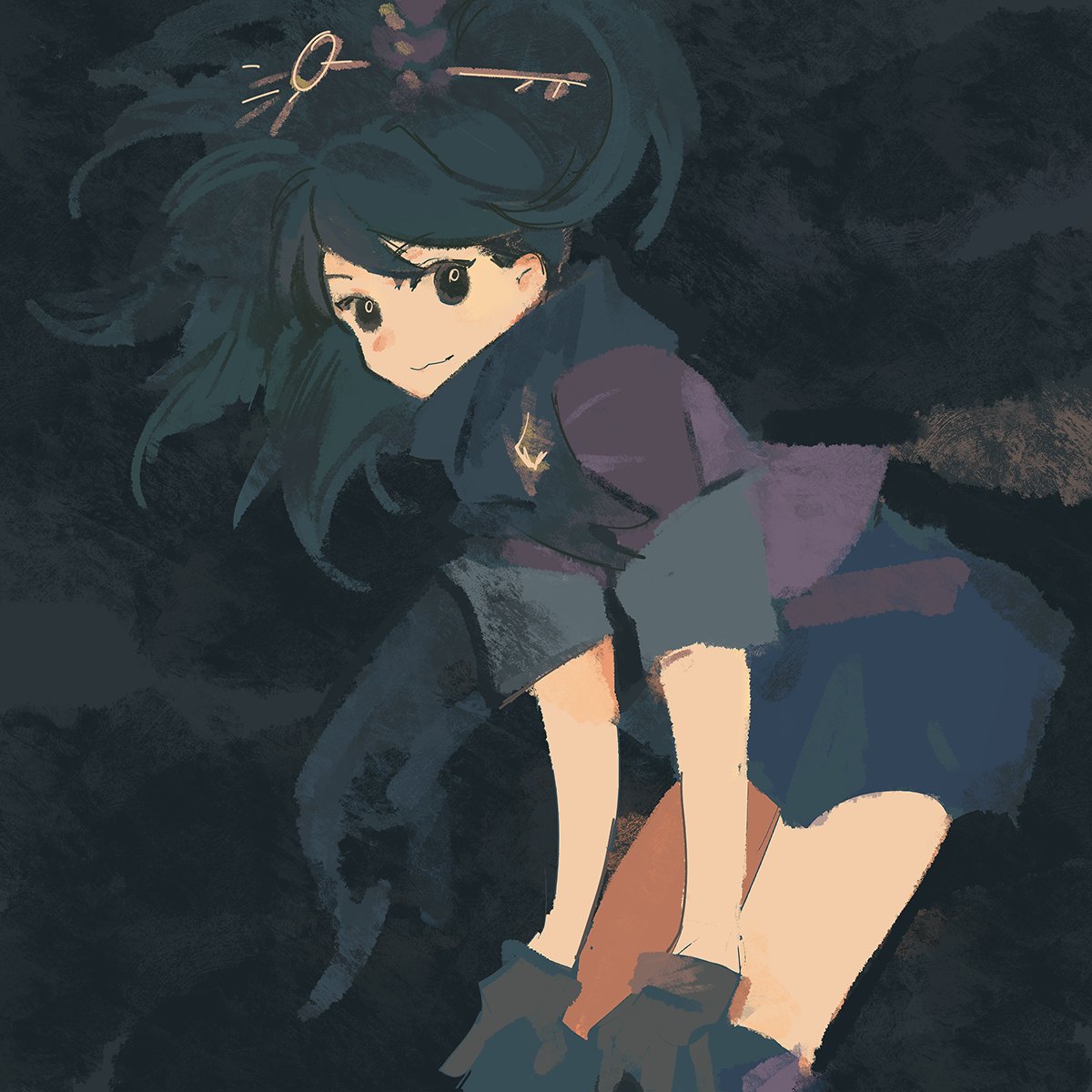 1girl, :3, ace_attorney, ace_attorney_investigations, alternate_color, badge, black_eyes, black_hair