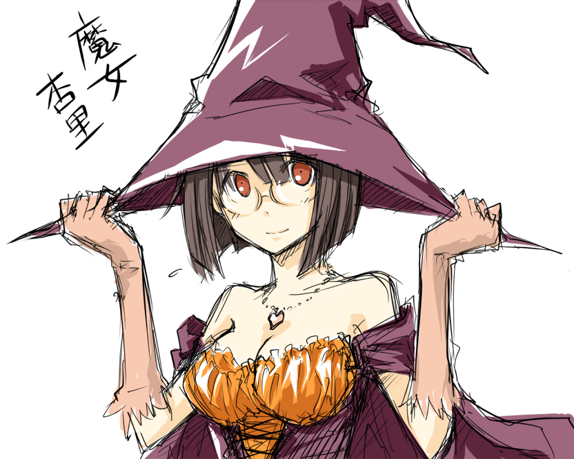 alternate_costume, bangs, bare_shoulders, big_breasts, black_hair, blunt_bangs, bob_cut, breasts