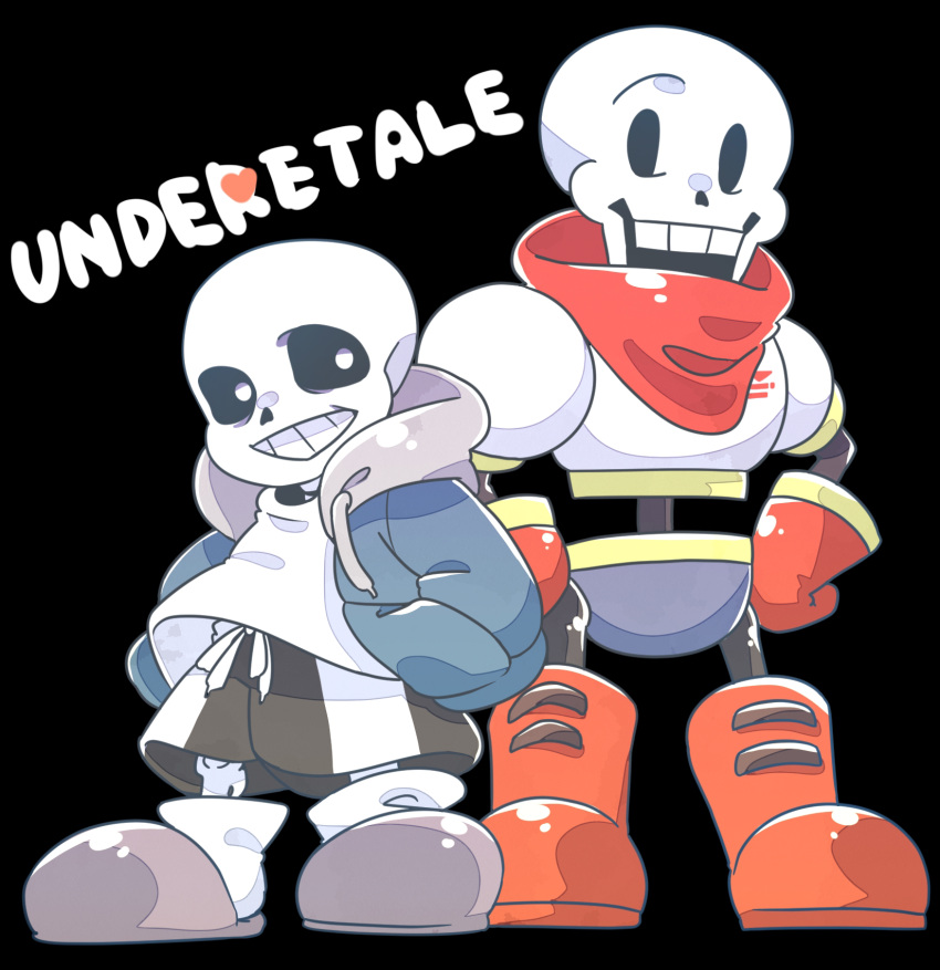 2024, 2boys, 2d, black_background, black_pants, blue_jacket, blue_shorts, boots