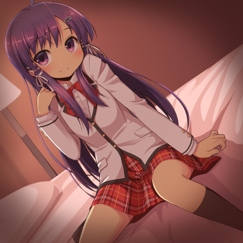 1boy, baakurou, crossdressing, hieda_fumio, highres, josou_sanmyaku, long_hair, looking_at_viewer