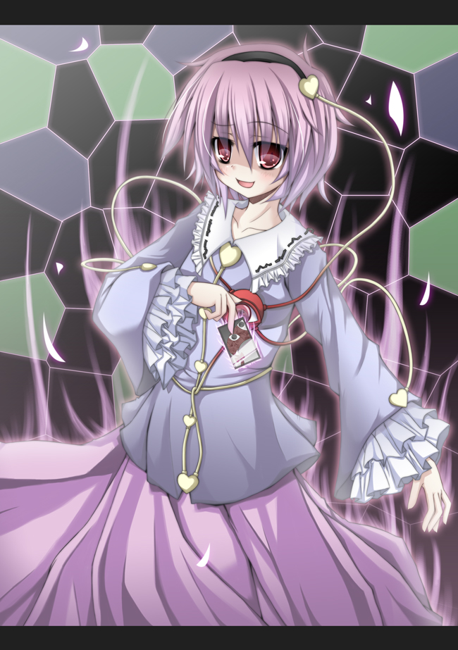 bad_id, futase_hijiri, komeiji_satori, pink_eyes, pink_hair, solo, sousera_kiyoshi, touhou