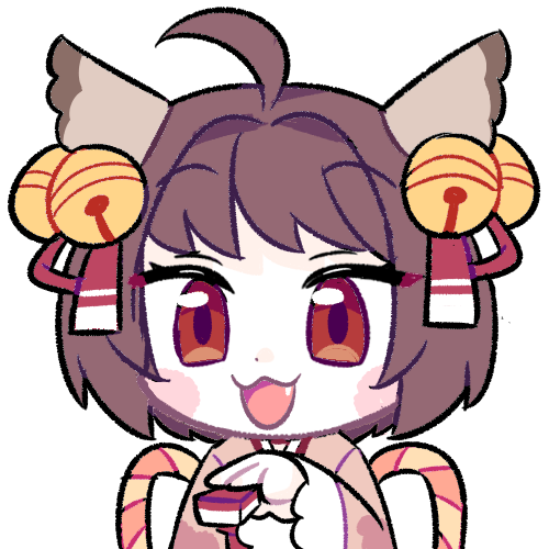1girl, :3, ahoge, animal_ears, bell, blush, brown_eyes, brown_hair, cat_ears, cat_girl, chibi, chibi_only, commentary_request, fang, hair_bell, hair_ornament, hair_ribbon, holding, holding_mahjong_tile, ichihime, japanese_clothes, jingle_bell, kimono, korean_commentary, long_sleeves, looking_at_viewer, lowres, mahjong_soul, mahjong_tile, open_mouth, pink_kimono, red_ribbon, ribbon, short_hair, simple_background, smile, solo, transparent_background, upper_body, uyubissa