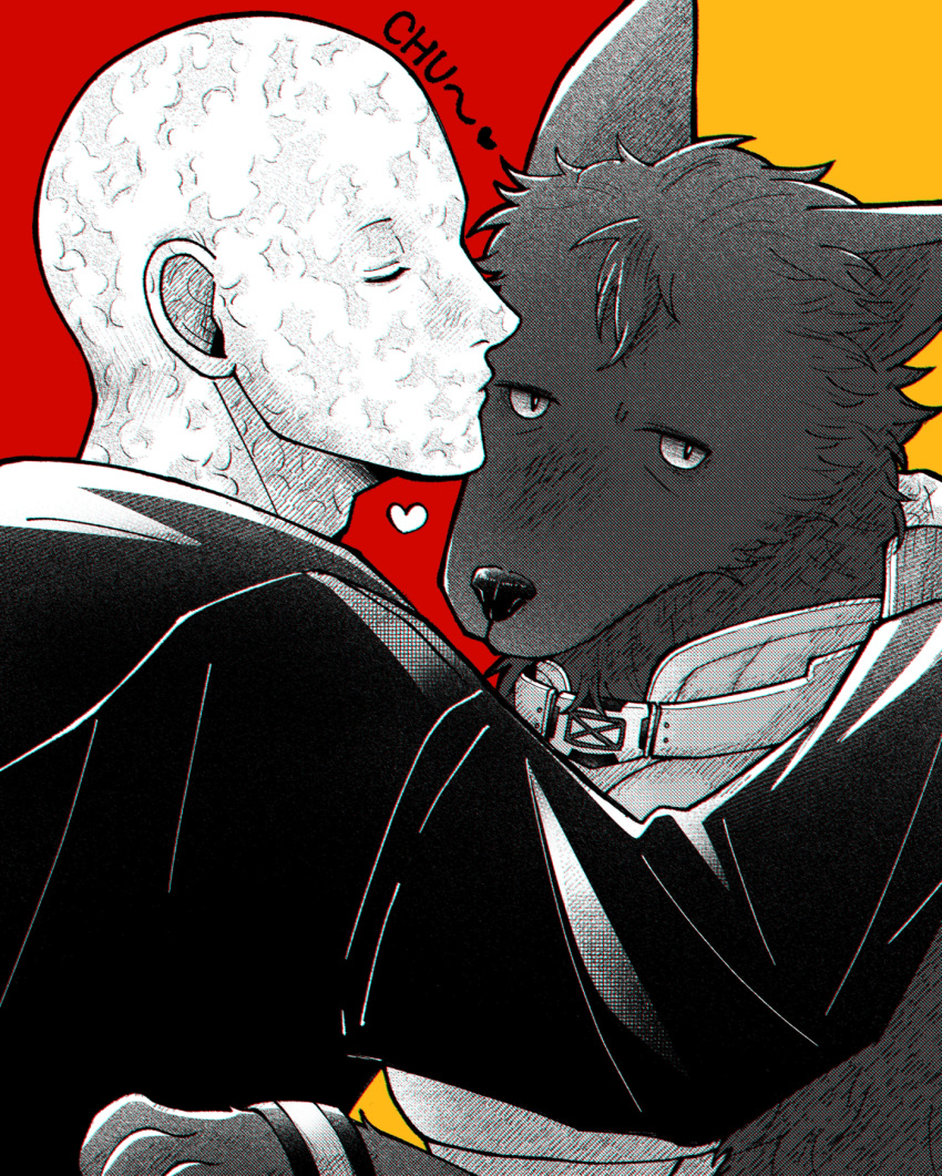 1boy, animal, animalization, bald, closed_eyes, commentary_request, deadpool, deadpool_&amp;_wolverine