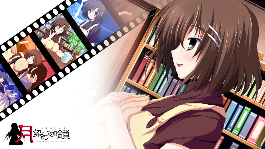 brown_eyes, brown_hair, sasayuri_yuzu, short_hair, tsukinon, tsukisome_no_kasa