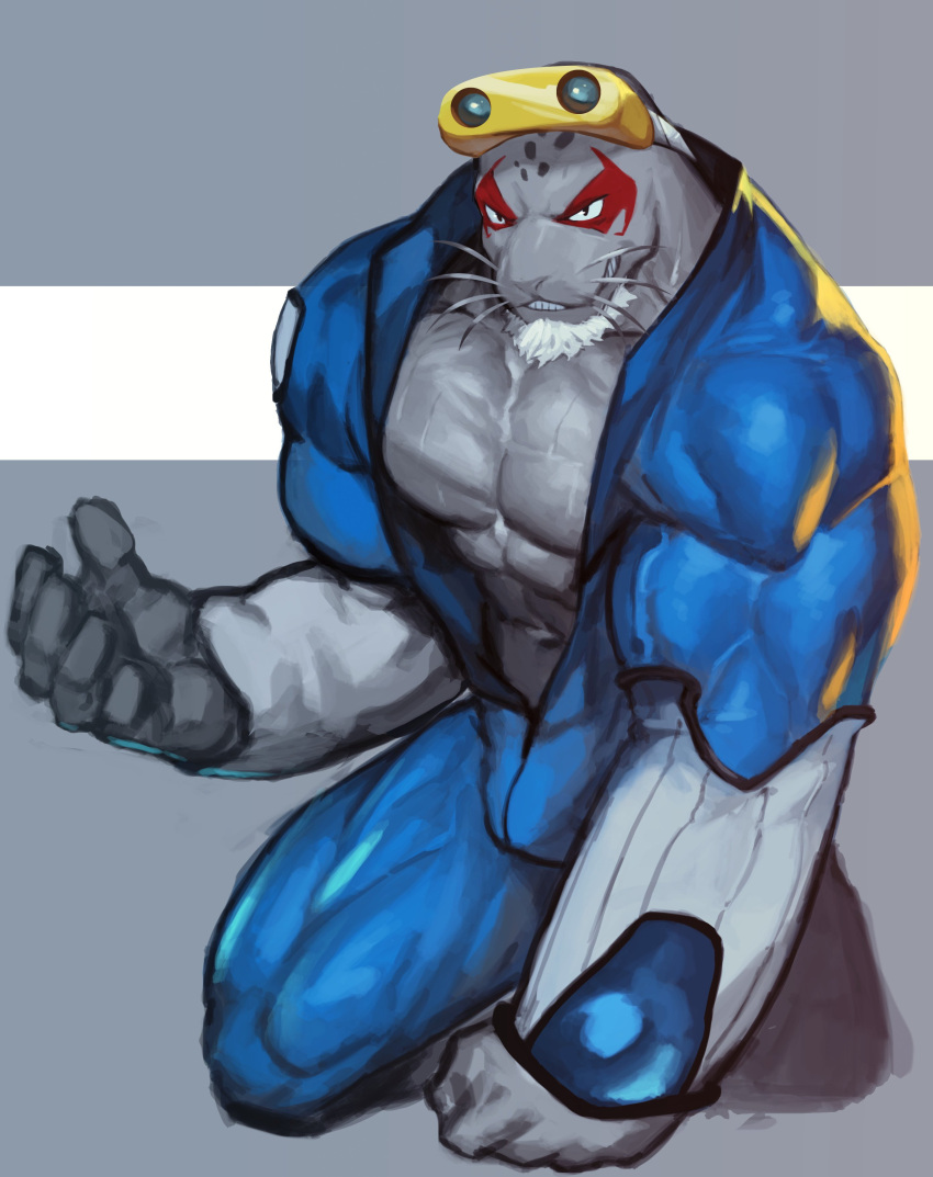 1boy, abs, absurdres, biceps, blue_bodysuit, bodysuit, boku_no_hero_academia, bulge