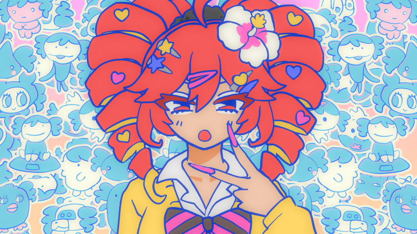 1girl, ahoge, blush, bow, bowtie, cardigan, collarbone, collared_shirt