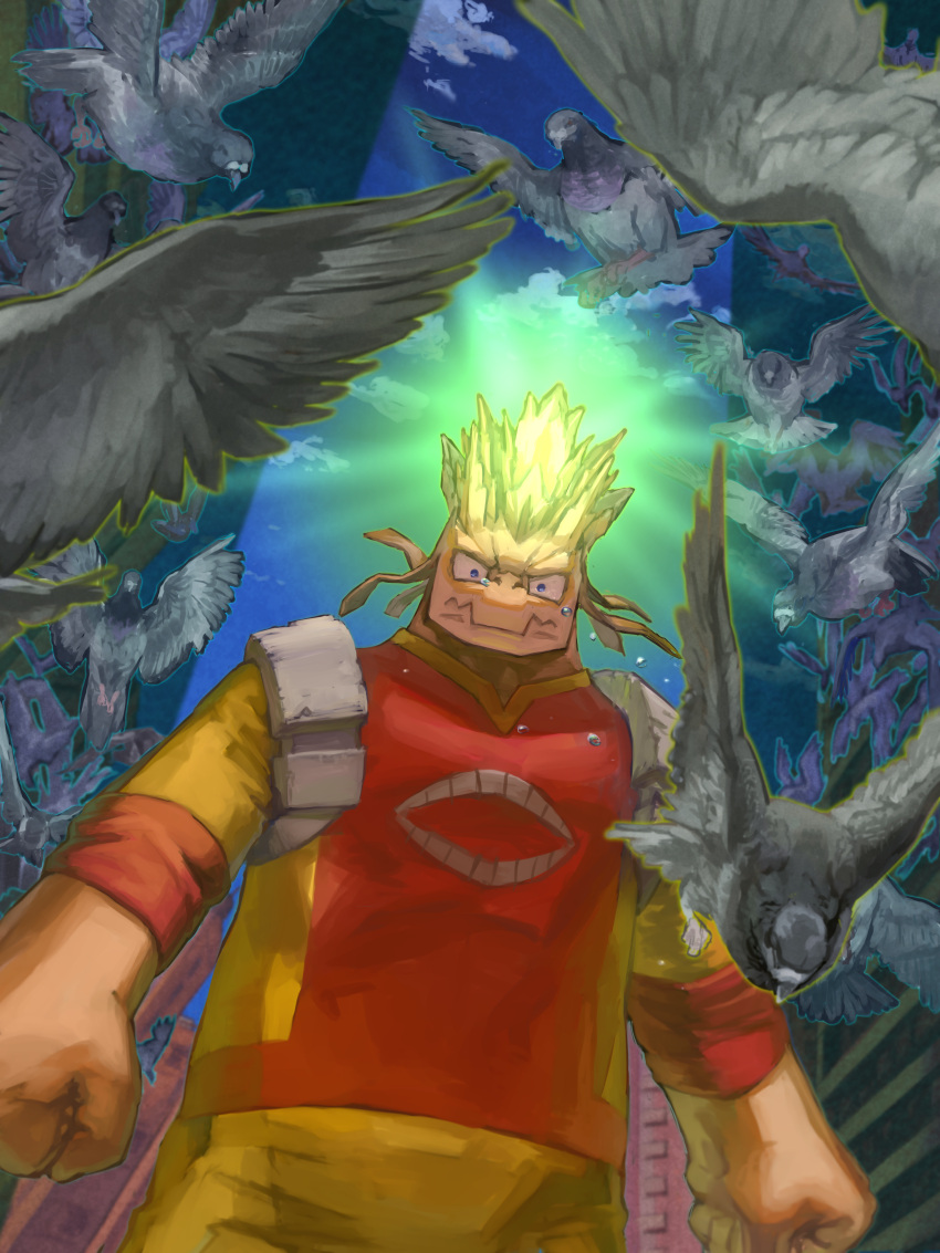 1boy, absurdres, angry, bird, bird_wings, boku_no_hero_academia, clenched_hands, commentary_request