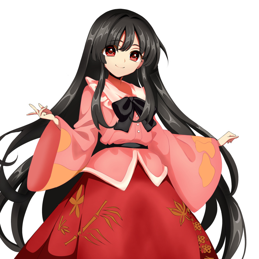 1girl, absurdres, flimsy_market1893, harukawa_moe_(style), highres, houraisan_kaguya, non-web_source, solo