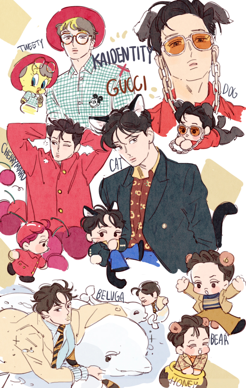 artist_name_(singer), asian, black_necktie, brown_eyes, brown_hair, exo, highres, idol, jacket, k-pop, kai, necktie, real_life, red_jacket
