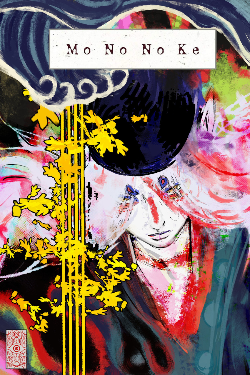 1boy, absurdres, bandana, demon_form, facepaint, franas, half-closed_eyes, highres