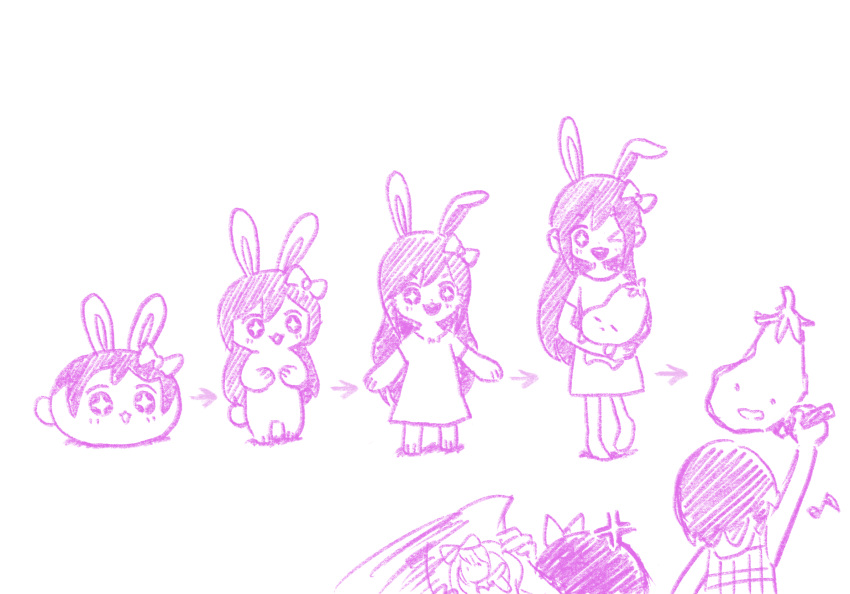 >_o, +_+, 1boy, 1girl, anger_vein, animal_ears, animalization, aubrey_(headspace)_(omori)