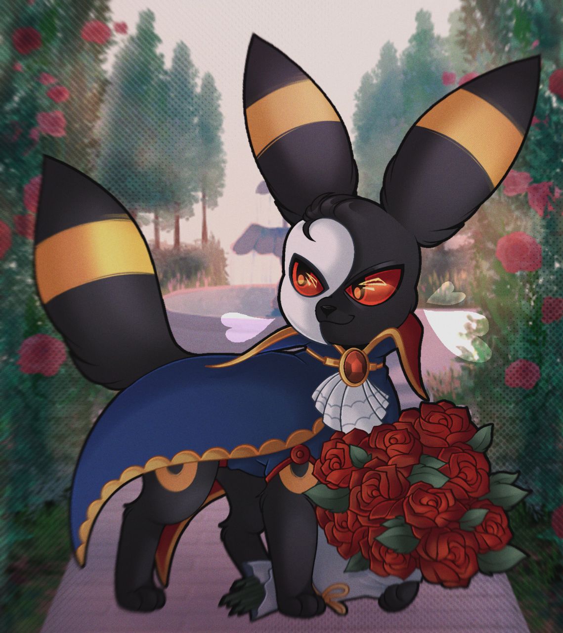 melscarada, phantom_of_the_opera, pokemon_unite, umbreon, umbreon_(cosplay), umbreon_(noble)