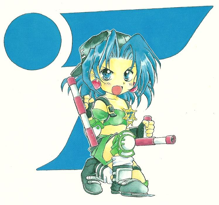90s, angry, badge, battle_arena_toshinden, belt, blue_eyes, blue_hair, boots