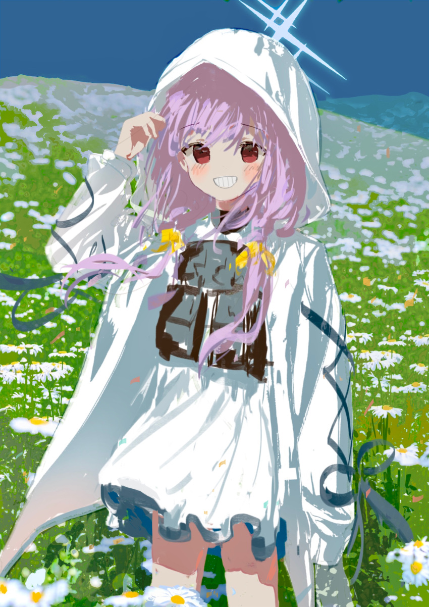 1girl, absurdres, arisu_syndrome, atsuko's_grin_(meme), atsuko_(blue_archive), blue_archive, blush, closed_mouth