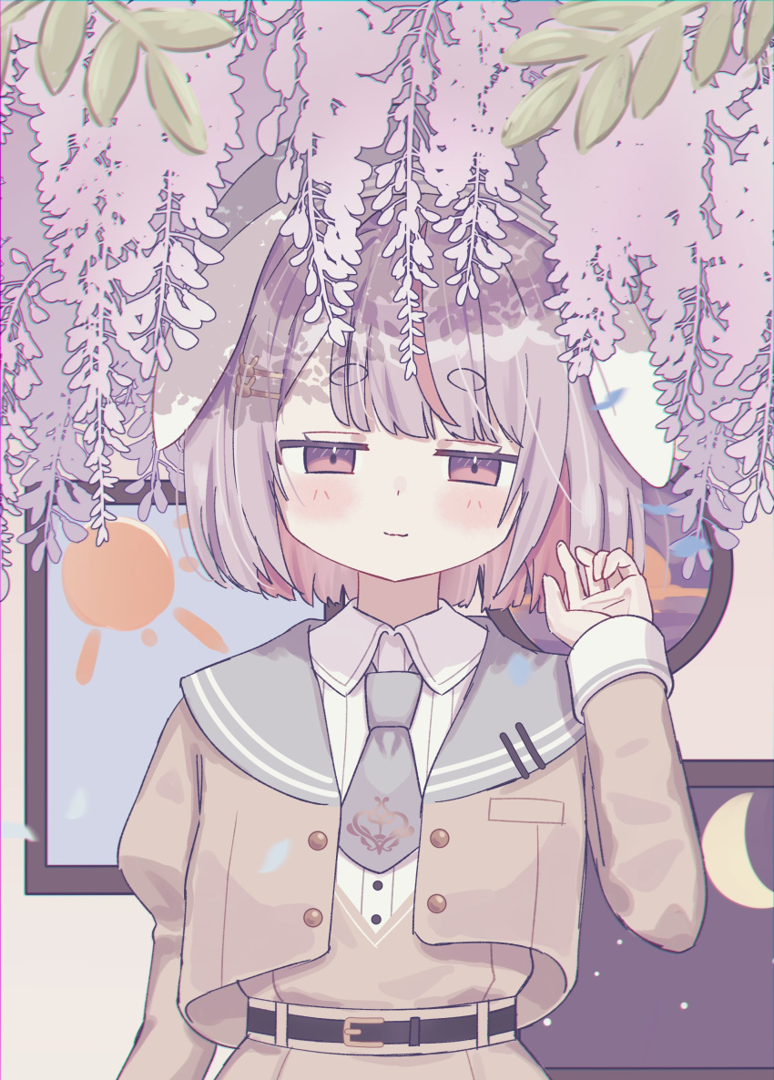 1girl, absurdres, belt, beret, black_belt, bob_cut, brown_jacket, cattleya_regina_games