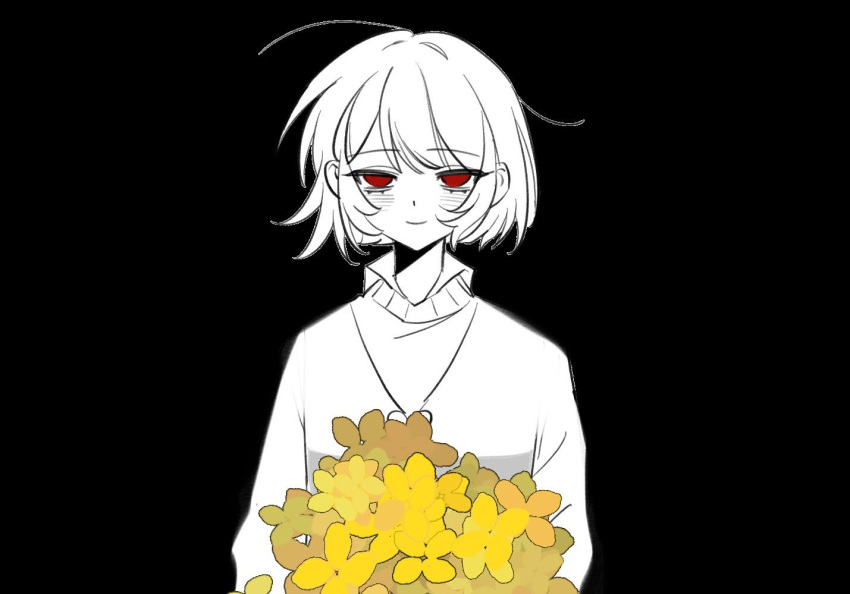 1other, black_background, bob_cut, chara_(undertale), chinese_commentary, closed_mouth, collared_shirt, commentary_request