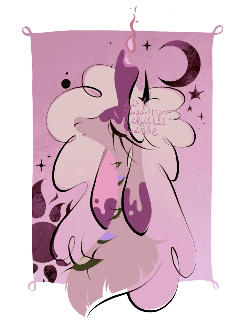 1girl, 20220717j, belphegor_(helluva_boss), candle, closed_eyes, closed_mouth, extra_eyes, floppy_ears