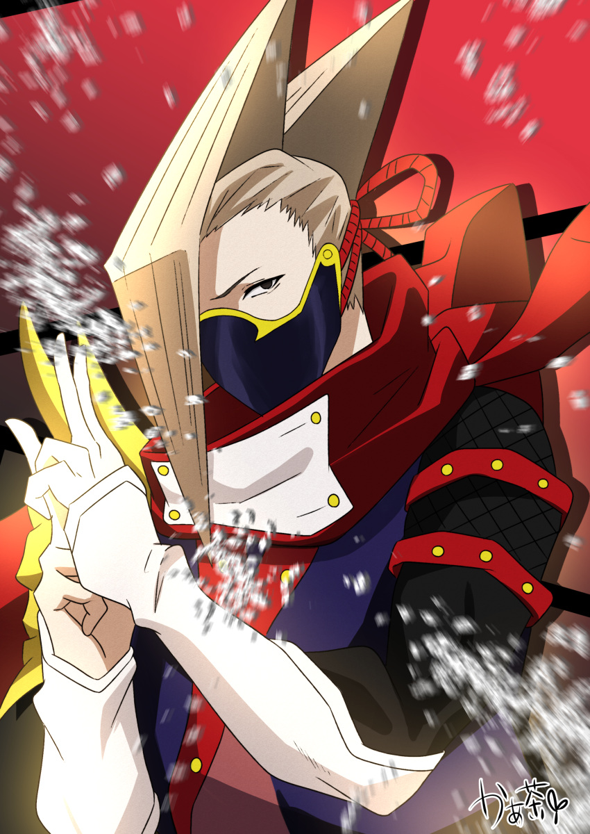 1boy, absurdres, blonde_hair, boku_no_hero_academia, brown_hair, edgeshot, highres, kaori_xyz0207