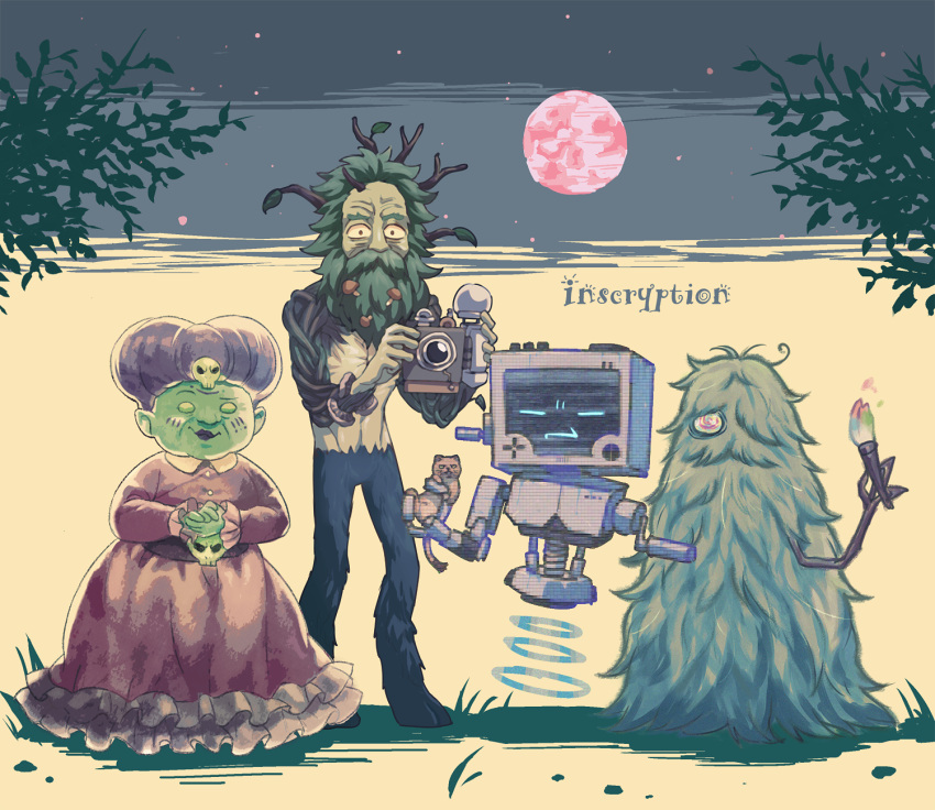 beard, belt, black_belt, blue_fur, cat, character_request, closed_mouth, colored_skin