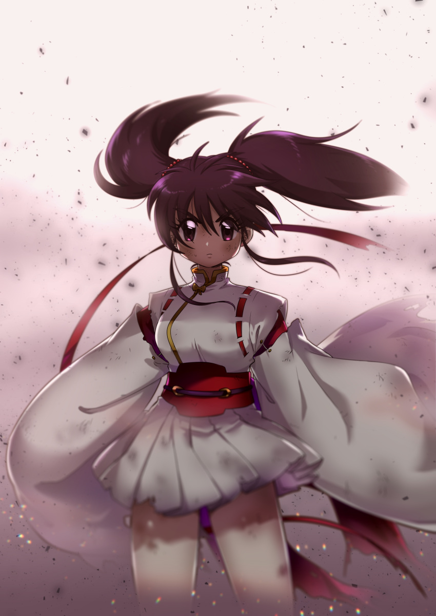1girl, absurdres, closed_mouth, dust, enno_chiaki, highres, japanese_clothes, kishin_douji_zenki
