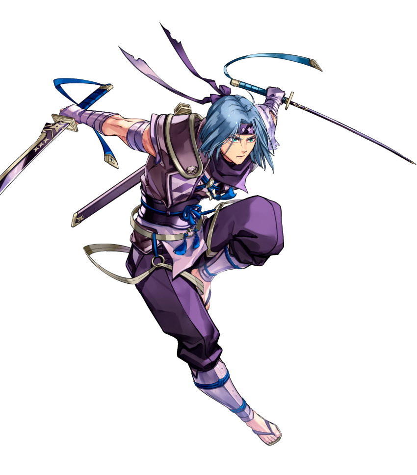 1boy, blue_hair, dual_wielding, fingerless_gloves, fire_emblem, fire_emblem:_radiant_dawn, fire_emblem_heroes, full_body