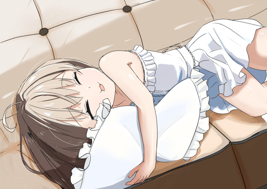 1girl, :3, ^_^, absurdres, ahoge, atri, atri-my_dear_moments-, bare_shoulders