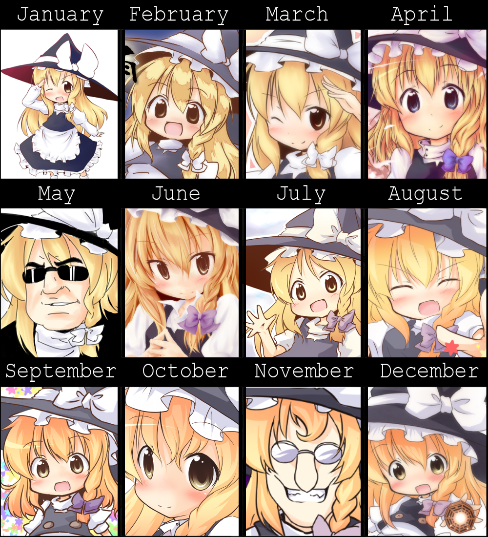 bespectacled, blonde_hair, blush, braid, calendar, chargeman_ken!, chart, cosplay