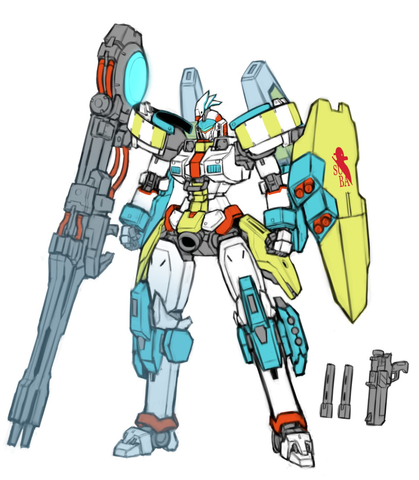 beam_cannon, beam_saber, full_body, gun, gundam, gundam_wing, highres, hololive