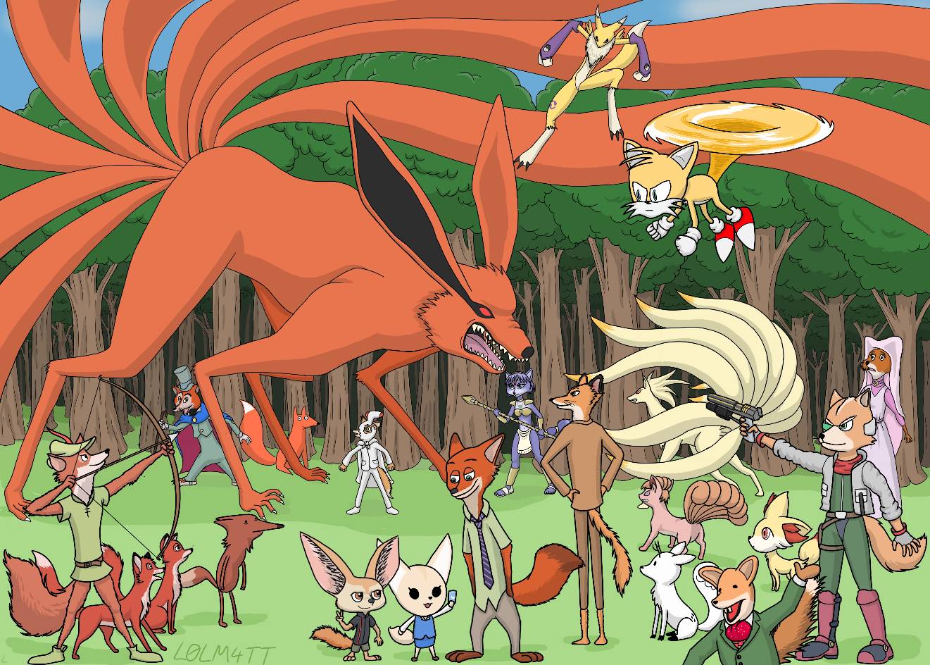 aggressive_retsuko, animal, fenneko, fox, kitsune, krystal, kurama_(naruto), kyuubi