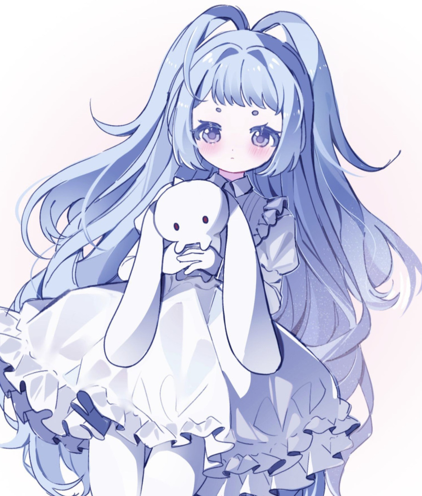 bad_source, ban1girl, blue_eyes, blue_hair, blush, book, closed_mouth, daer_maodou_(roco_kingdom:world)