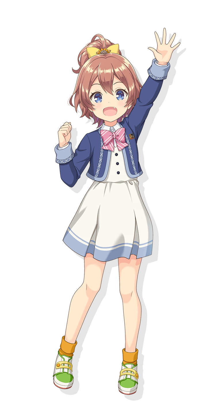 1girl, :d, arm_up, blue_eyes, blue_jacket, blush, bow, bowtie