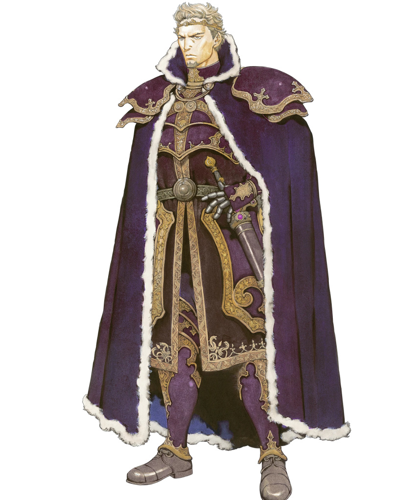 1boy, armor, blonde_hair, cape, facial_hair, fire_emblem, fire_emblem:_the_binding_blade, fire_emblem_heroes