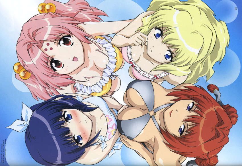 fukuyama_lisa, girls_bravo, koyomi_hare_nanaka, maharu_sena_kanaka, swimsuit