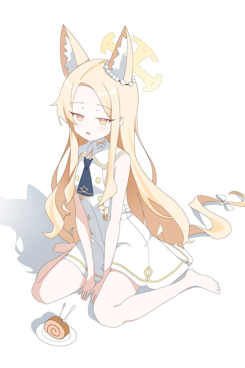 1girl, :d, absurdly_long_hair, absurdres, animal_ear_fluff, animal_ears, bare_arms, bare_shoulders
