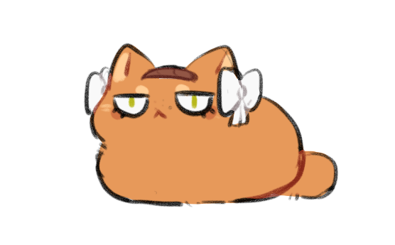 animal, animalization, cat, cat_loaf, freckles, green_eyes, head_bow, ishmael_(project_moon)