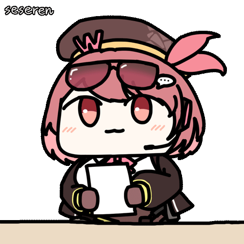 1girl, :3, animated, animated_gif, artist_name, beret, bow, bowtie