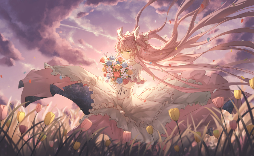 1girl, absurdres, art_study, dress, goddess_madoka, highres, kaname_madoka, mahou_shoujo_madoka_magica, mahou_shoujo_madoka_magica_(anime), xiamianhaiya