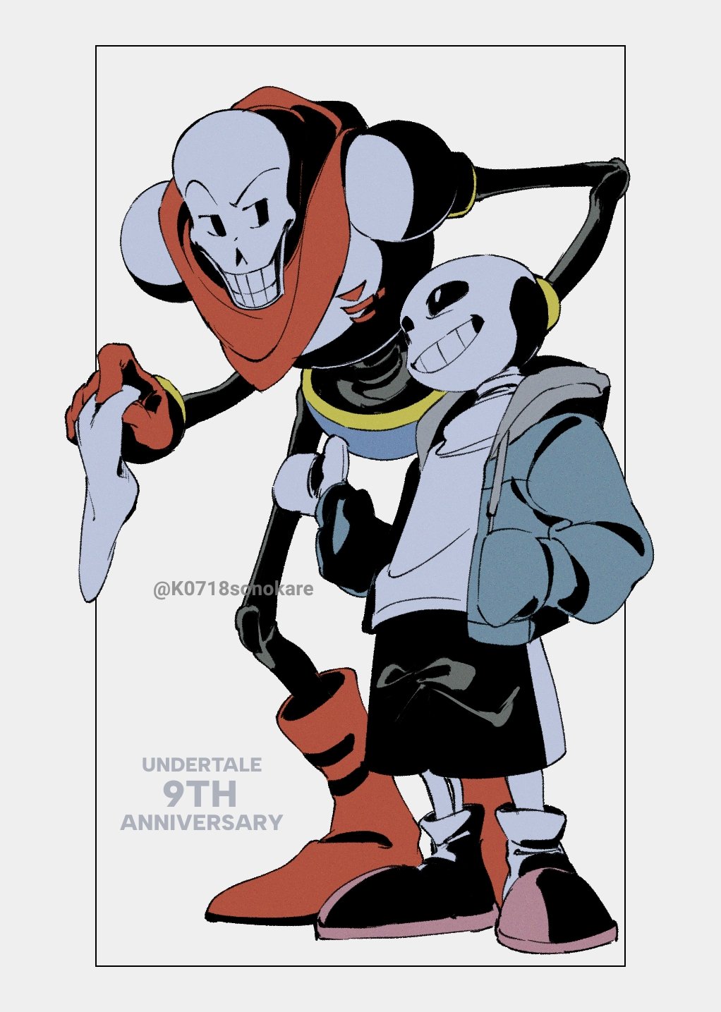 2024, 2boys, 2d, anniversary, artist_name, bent_over, black_eyes, black_sclera