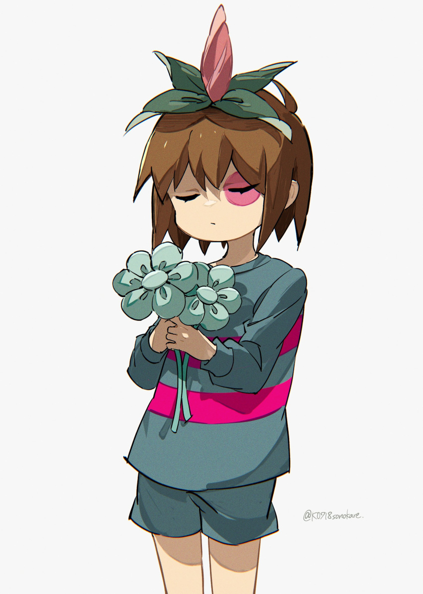 1other, 2024, 2d, absurdres, ambiguous_gender, artist_name, blue_shorts, blue_sweater