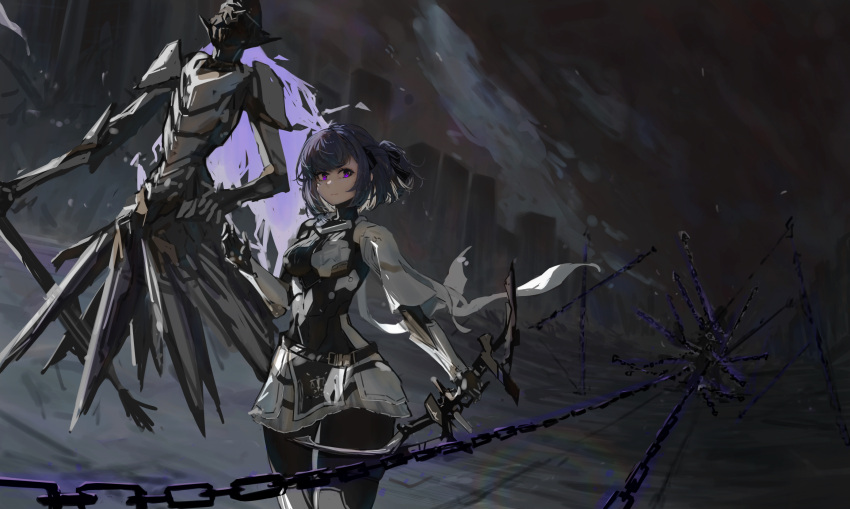 1boy, 1girl, absurdres, alisa:_echo_(pgr), alisa_(pgr), aqua_hair, black_bow, blue_hair