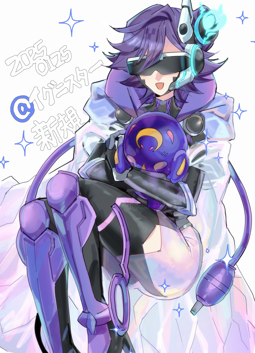 1girl, absurdres, backup@ignister, backup_secretary, black_bodysuit, bodysuit, coat, doyon_@ignister