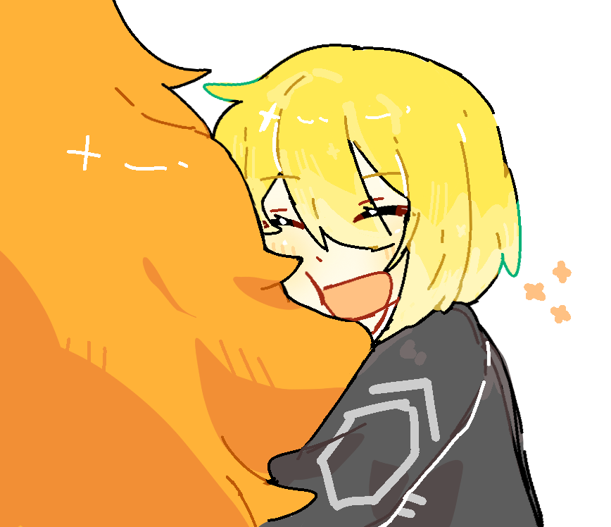 2girls, :d, black_jacket, blonde_hair, blush, closed_eyes, don_quixote_(project_moon), happy