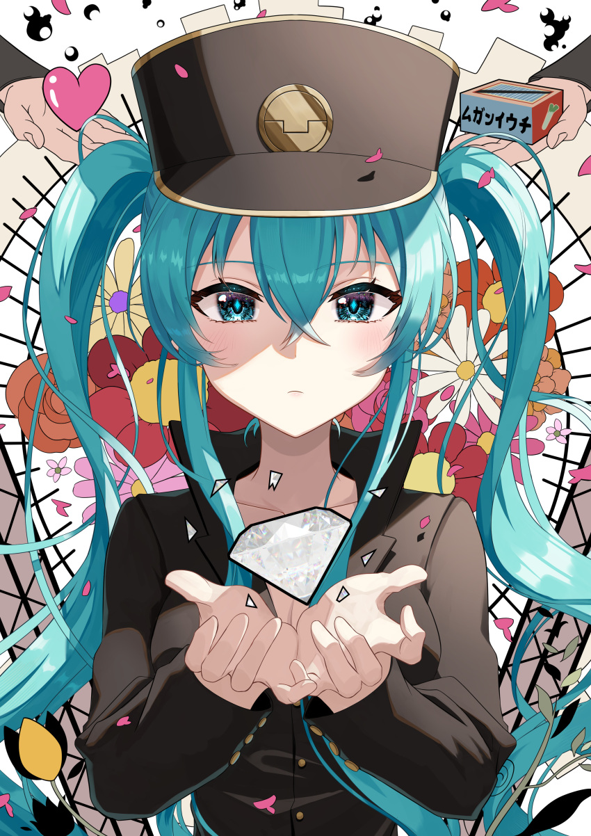 1925_(vocaloid), 1girl, absurdres, aqua_eyes, aqua_hair, black_jacket, blue_eyes, blue_hair