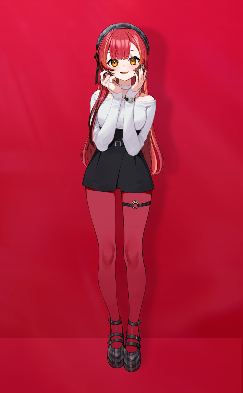 absurdres, beret, black_shorts, hat, highres, long_hair, neck_collar, nekota_tsuna