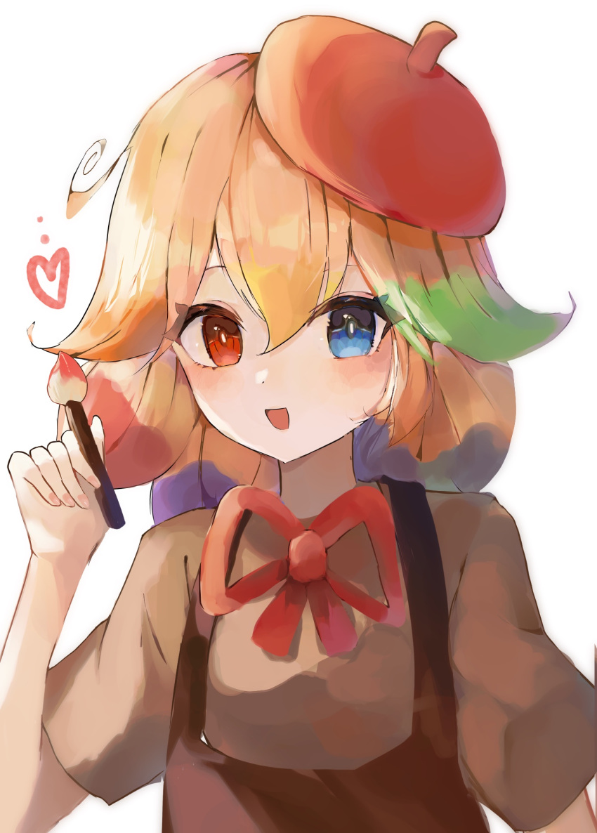 1girl, :d, bad_hands, beret, blonde_hair, blue_eyes, borrowed_character, bright_pupils