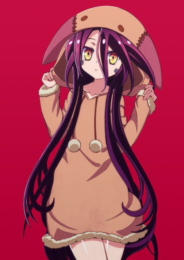 1girl, android, animal_hood, brown_sweater, closed_mouth, collarbone, cowboy_shot, gradient_hair
