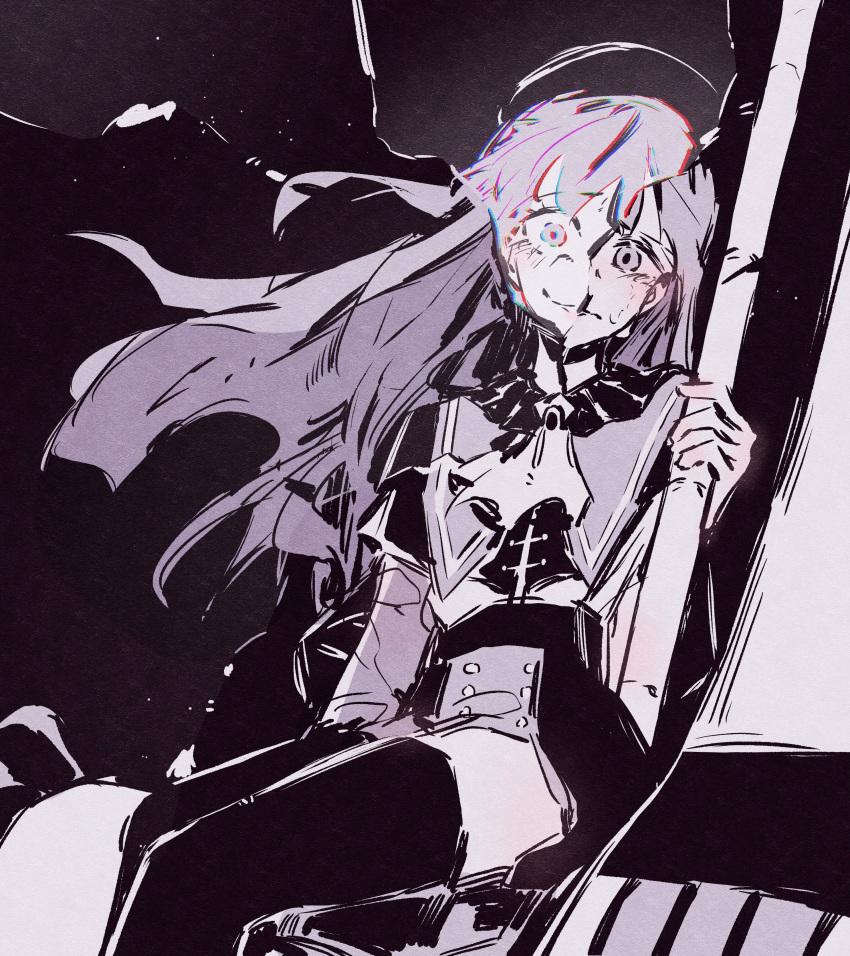 1girl, absurdres, ascot, bang_dream!, bang_dream!_it's_mygo!!!!!, closed_mouth, commentary, corset
