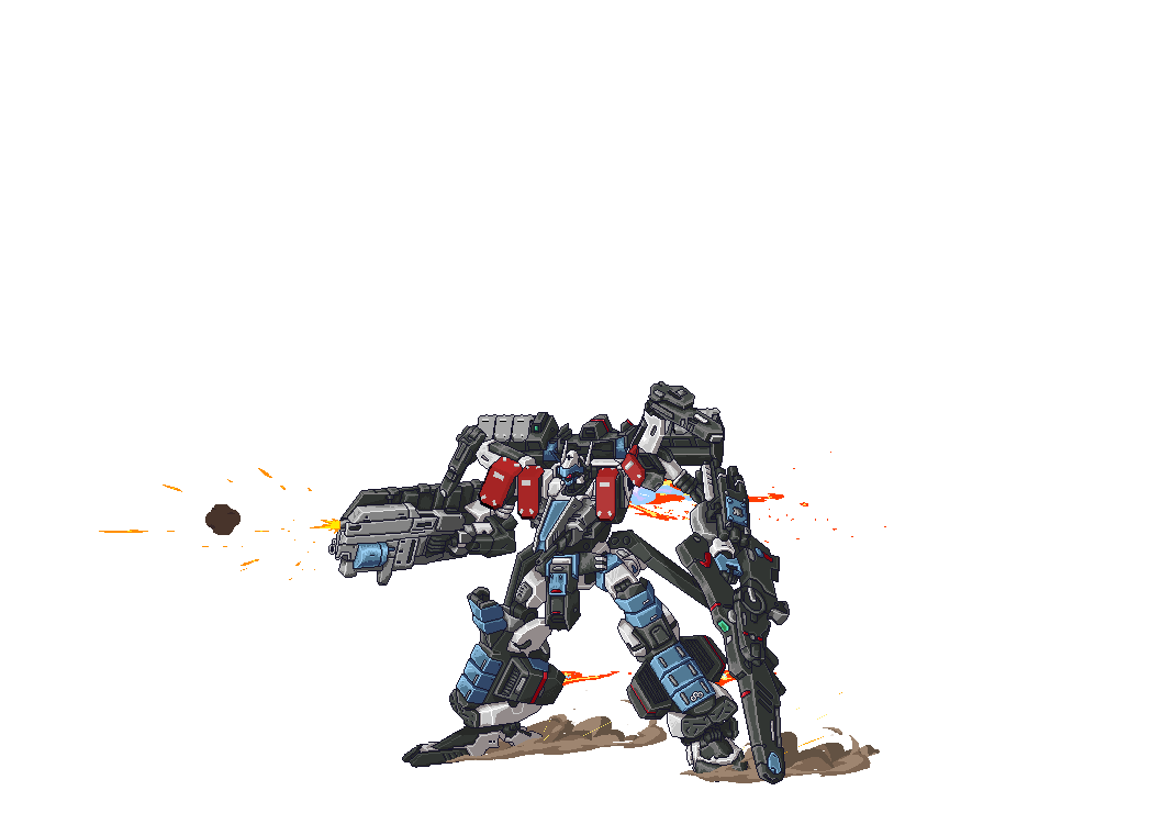 animated, animated_gif, armored_core, armored_core_3, assault_visor, clenched_hand, dual_wielding, energy_beam