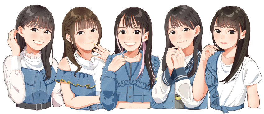 5girls, absurdres, aoki_hina, bang_dream!, bang_dream!_it's_mygo!!!!!, belt, belt_buckle, black_hair