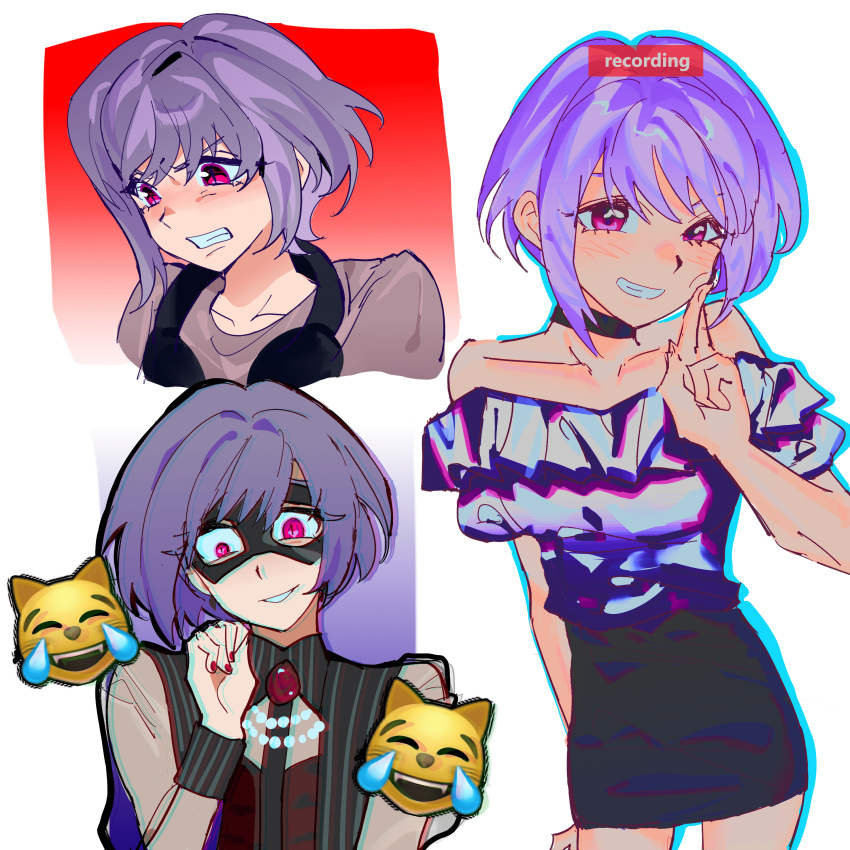 1girl, absurdres, amoris_(bang_dream!), bang_dream!, bang_dream!_it's_mygo!!!!!, black_skirt, blush, chromatic_aberration